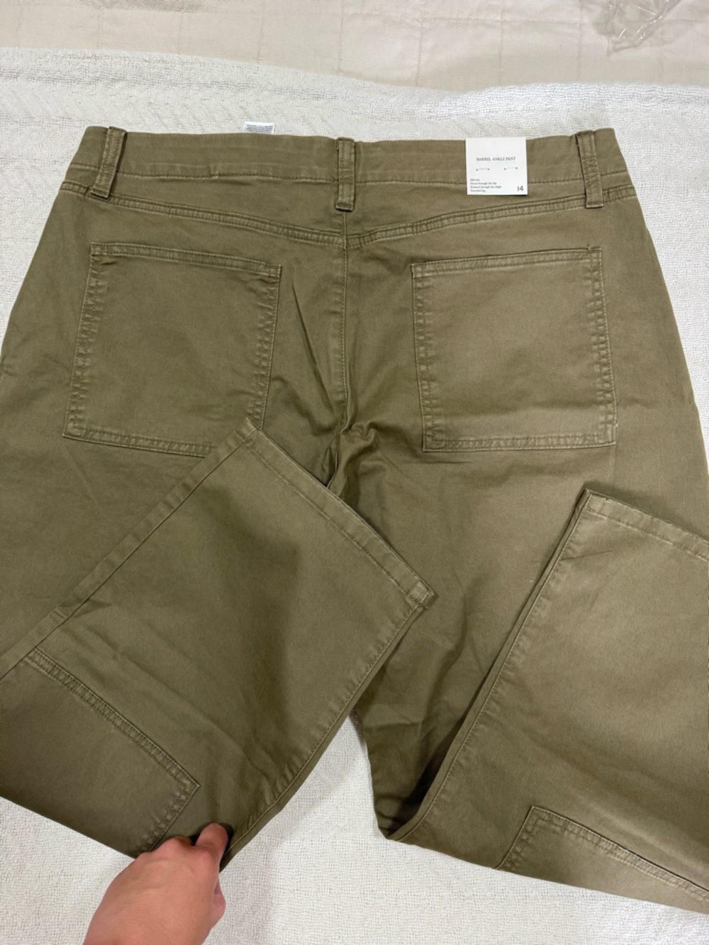 Barrel mid rise jeans Banana Republic size 14 NEW color campground - Picture 7 of 10